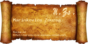 Marinkovics Zsuzsa névjegykártya